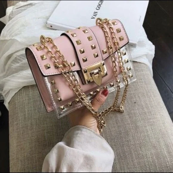 Gold studded delineate fun bag. - Picture 6 of 6